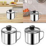 Maxbell Bacon Grease Container 1.3L Grease Strainer for Kitchen Restaurant Household With Lid