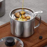 Maxbell Bacon Grease Container 1.3L Grease Strainer for Kitchen Restaurant Household With Glass Lid