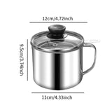 Maxbell Bacon Grease Container 1.3L Grease Strainer for Kitchen Restaurant Household With Glass Lid