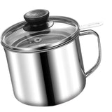 Maxbell Bacon Grease Container 1.3L Grease Strainer for Kitchen Restaurant Household With Glass Lid