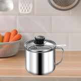 Maxbell Bacon Grease Container 1.3L Grease Strainer for Kitchen Restaurant Household With Glass Lid