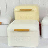 Maxbell Bread Storage Box Retro Countertop Pastry Kitchen Storage for Pantry Kitchen light yellow