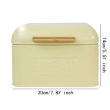 Maxbell Bread Storage Box Retro Countertop Pastry Kitchen Storage for Pantry Kitchen light yellow