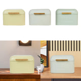 Maxbell Bread Storage Box Retro Countertop Pastry Kitchen Storage for Pantry Kitchen light yellow