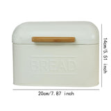 Maxbell Bread Storage Box Retro Countertop Pastry Kitchen Storage for Pantry Kitchen Ivory White