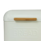 Maxbell Bread Storage Box Retro Countertop Pastry Kitchen Storage for Pantry Kitchen Ivory White