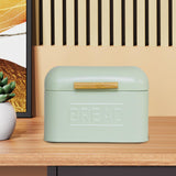 Maxbell Bread Storage Box Retro Countertop Pastry Kitchen Storage for Pantry Kitchen light Green