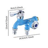 Maxbell Water Faucet for Washing Machine Laundry Faucet for Laundry Room Pool Garden Blue
