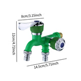 Maxbell Water Faucet for Washing Machine Laundry Faucet for Laundry Room Pool Garden Green