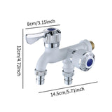 Maxbell Water Faucet for Washing Machine Laundry Faucet for Laundry Room Pool Garden White