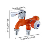 Maxbell Water Faucet for Washing Machine Laundry Faucet for Laundry Room Pool Garden Orange