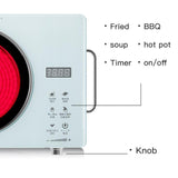 Maxbell Infrared Burner Adjustable Electric Ceramic Cooker for Office Camping Kitchen