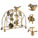 Maxbell Iron Napkin Holder Modern Hollow Out for Countertop Coffee Shop Picnic Table Bird