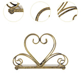 Maxbell Iron Napkin Holder Modern Hollow Out for Countertop Coffee Shop Picnic Table Heart
