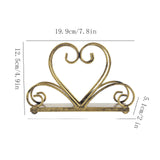 Maxbell Iron Napkin Holder Modern Hollow Out for Countertop Coffee Shop Picnic Table Heart