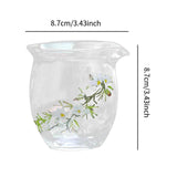 Maxbell Glass Tea Cup Household Multipurpose Creative Elegant Office Tea Serving Cup 8.7cm