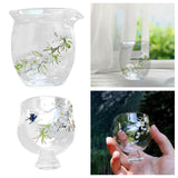 Maxbell Glass Tea Cup Household Multipurpose Creative Elegant Office Tea Serving Cup 8.7cm