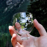 Maxbell Glass Tea Cup Household Multipurpose Creative Elegant Office Tea Serving Cup 5.8cm