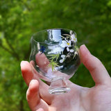 Maxbell Glass Tea Cup Household Multipurpose Creative Elegant Office Tea Serving Cup 5.8cm