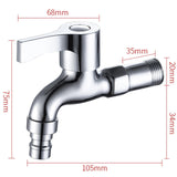 Maxbell Washing Machine Faucet Laundry Faucet Water Tap for Outdoor Laundry Bathroom Copper Medium