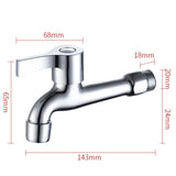 Maxbell Washing Machine Faucet Laundry Faucet Water Tap for Outdoor Laundry Bathroom Copper Long mesh