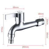 Maxbell Washing Machine Faucet Laundry Faucet Water Tap for Outdoor Laundry Bathroom Alloy 14cm Tip