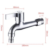 Maxbell Washing Machine Faucet Laundry Faucet Water Tap for Outdoor Laundry Bathroom Copper 18cm