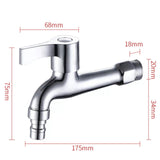 Maxbell Washing Machine Faucet Laundry Faucet Water Tap for Outdoor Laundry Bathroom Alloy 18cm  Long