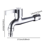 Maxbell Washing Machine Faucet Laundry Faucet Water Tap for Outdoor Laundry Bathroom Alloy 18cm  Long