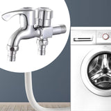 Maxbell Washing Machine Faucet Laundry Faucet Water Tap for Outdoor Laundry Bathroom Alloy Double Use