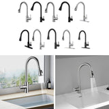 Maxbell Kitchen Faucet with Pull Down Spray Waterfall Kitchen Sink Faucet for Camping 2 gears silvery