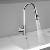 Maxbell Kitchen Faucet with Pull Down Spray Waterfall Kitchen Sink Faucet for Camping 2 gears silvery