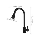 Maxbell Kitchen Faucet with Pull Down Spray Waterfall Kitchen Sink Faucet for Camping 2 gears black