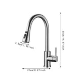 Maxbell Kitchen Faucet with Pull Down Spray Waterfall Kitchen Sink Faucet for Camping 3 gears silvery