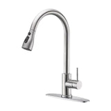 Maxbell Kitchen Faucet with Pull Down Spray Waterfall Kitchen Sink Faucet for Camping 3 gears base silvery