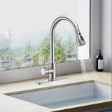 Maxbell Kitchen Faucet with Pull Down Spray Waterfall Kitchen Sink Faucet for Camping 3 gears base silvery