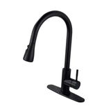 Maxbell Kitchen Faucet with Pull Down Spray Waterfall Kitchen Sink Faucet for Camping 3 gears base black