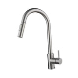 Maxbell Kitchen Faucet with Pull Down Spray Waterfall Kitchen Sink Faucet for Camping cylinder 2 gears silvery