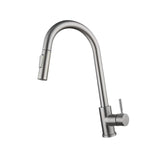 Maxbell Kitchen Faucet with Pull Down Spray Waterfall Kitchen Sink Faucet for Camping cylinder 2 gears silvery