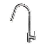 Maxbell Kitchen Faucet with Pull Down Spray Waterfall Kitchen Sink Faucet for Camping cylinder 2 gears silvery