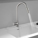Maxbell Kitchen Faucet with Pull Down Spray Waterfall Kitchen Sink Faucet for Camping cylinder 2 gears silvery