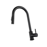Maxbell Kitchen Faucet with Pull Down Spray Waterfall Kitchen Sink Faucet for Camping cylinder 2 gears black