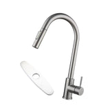 Maxbell Kitchen Faucet with Pull Down Spray Waterfall Kitchen Sink Faucet for Camping cylinder 2 gears base silvery