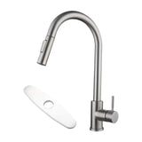 Maxbell Kitchen Faucet with Pull Down Spray Waterfall Kitchen Sink Faucet for Camping cylinder 2 gears base silvery
