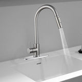 Maxbell Kitchen Faucet with Pull Down Spray Waterfall Kitchen Sink Faucet for Camping cylinder 2 gears base silvery