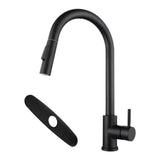 Maxbell Kitchen Faucet with Pull Down Spray Waterfall Kitchen Sink Faucet for Camping cylinder 2 gears base black
