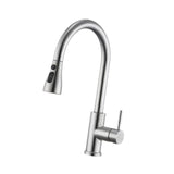 Maxbell Kitchen Faucet with Pull Down Spray Waterfall Kitchen Sink Faucet for Camping 3 gears wash silvery