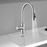 Maxbell Kitchen Faucet with Pull Down Spray Waterfall Kitchen Sink Faucet for Camping 3 gears wash silvery