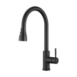 Maxbell Kitchen Faucet with Pull Down Spray Waterfall Kitchen Sink Faucet for Camping 3 gears wash black