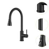 Maxbell Kitchen Faucet with Pull Down Spray Waterfall Kitchen Sink Faucet for Camping 3 gears wash black